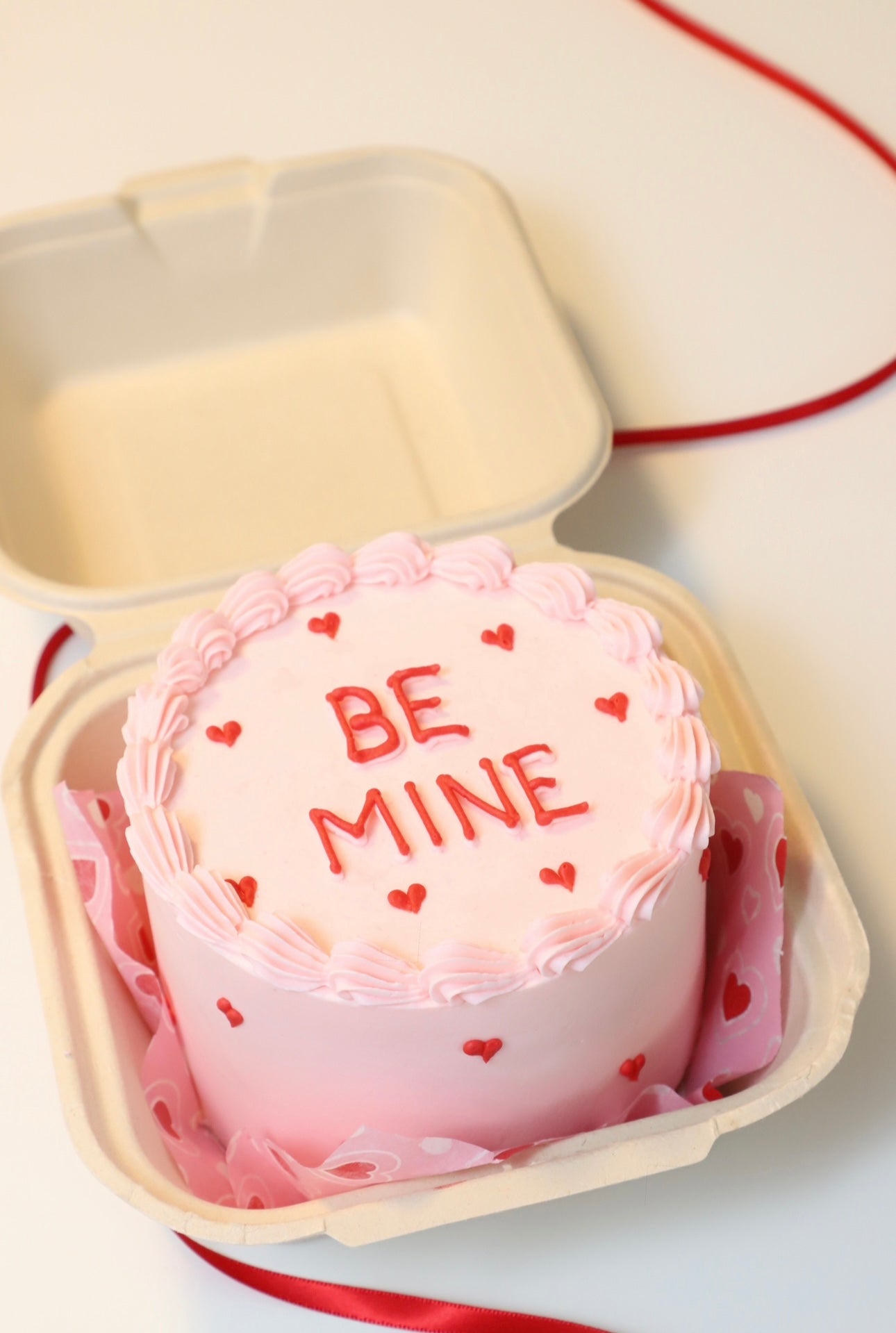 Pink Valentine Bento Cake