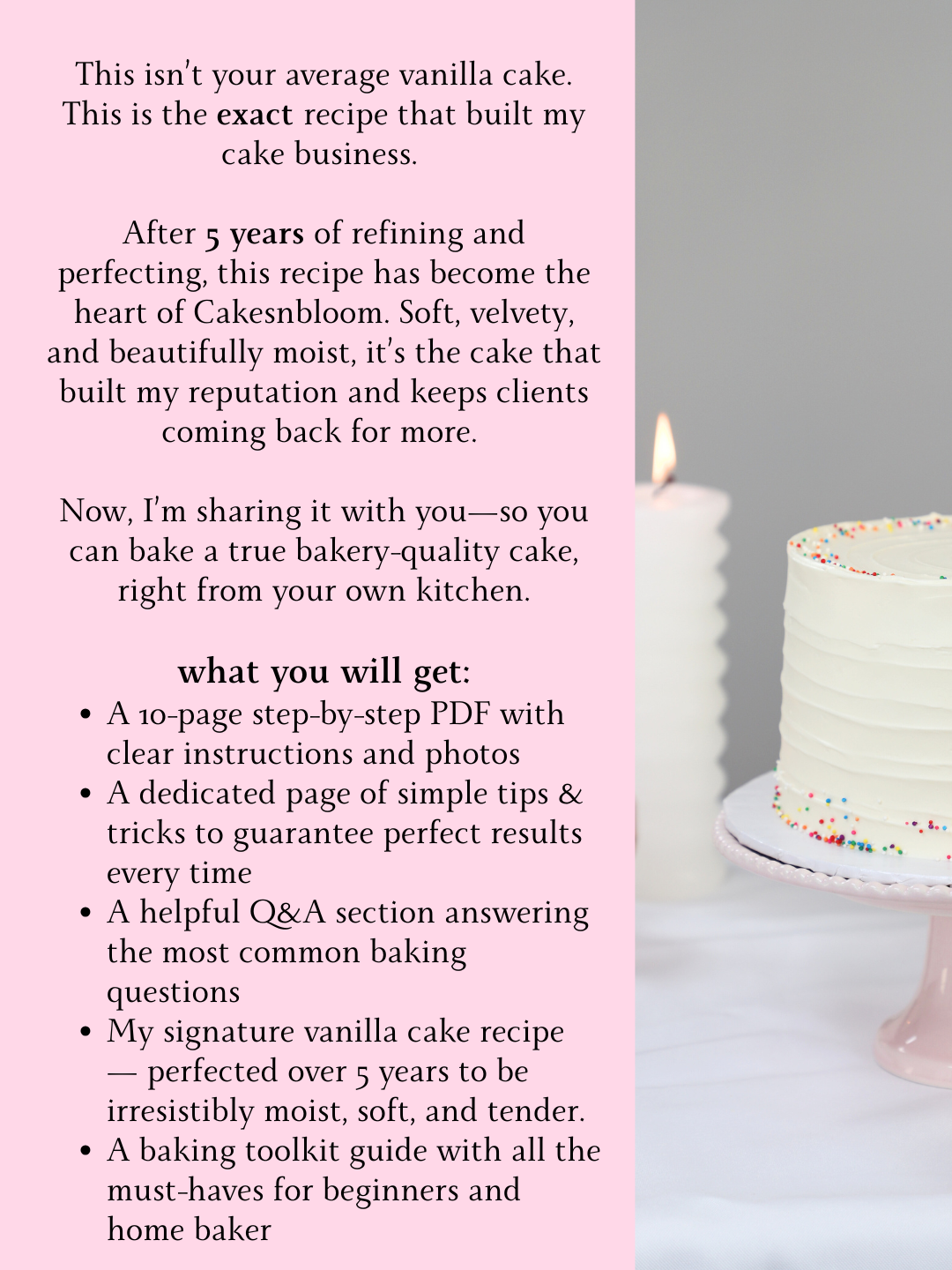 Signature Vanilla Cake Recipe